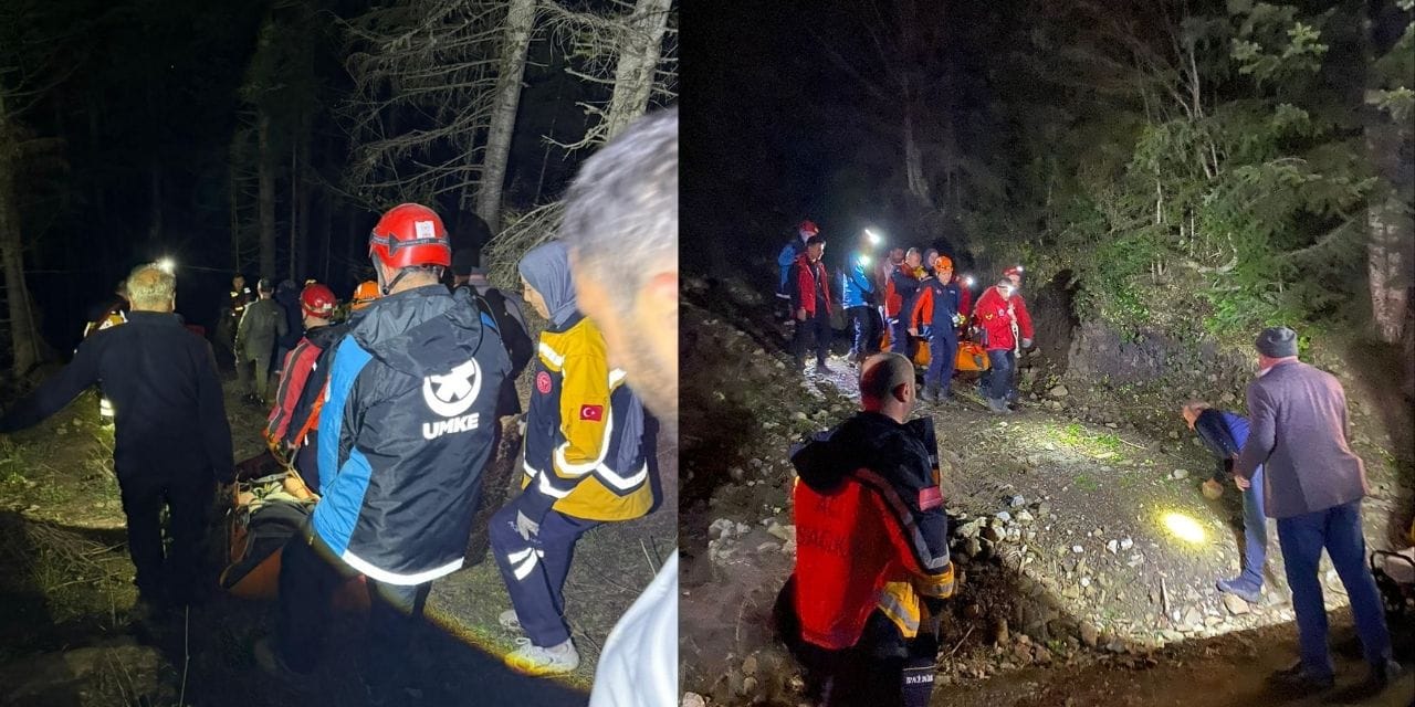 Uçurumdan Düşen Genç Dağlık Alanda Kurtarıldı